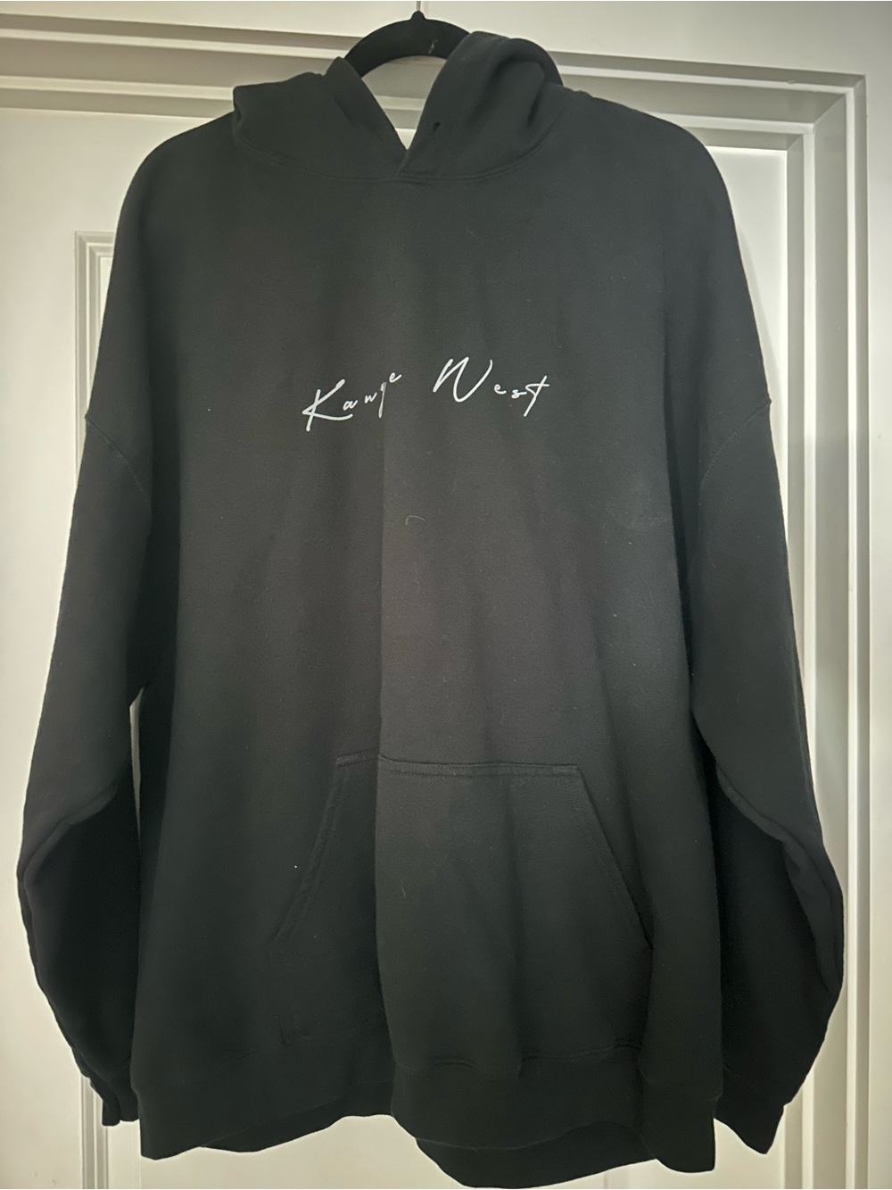Gildan Black Hoodie with White YE Graphic - Picture 2 of 4